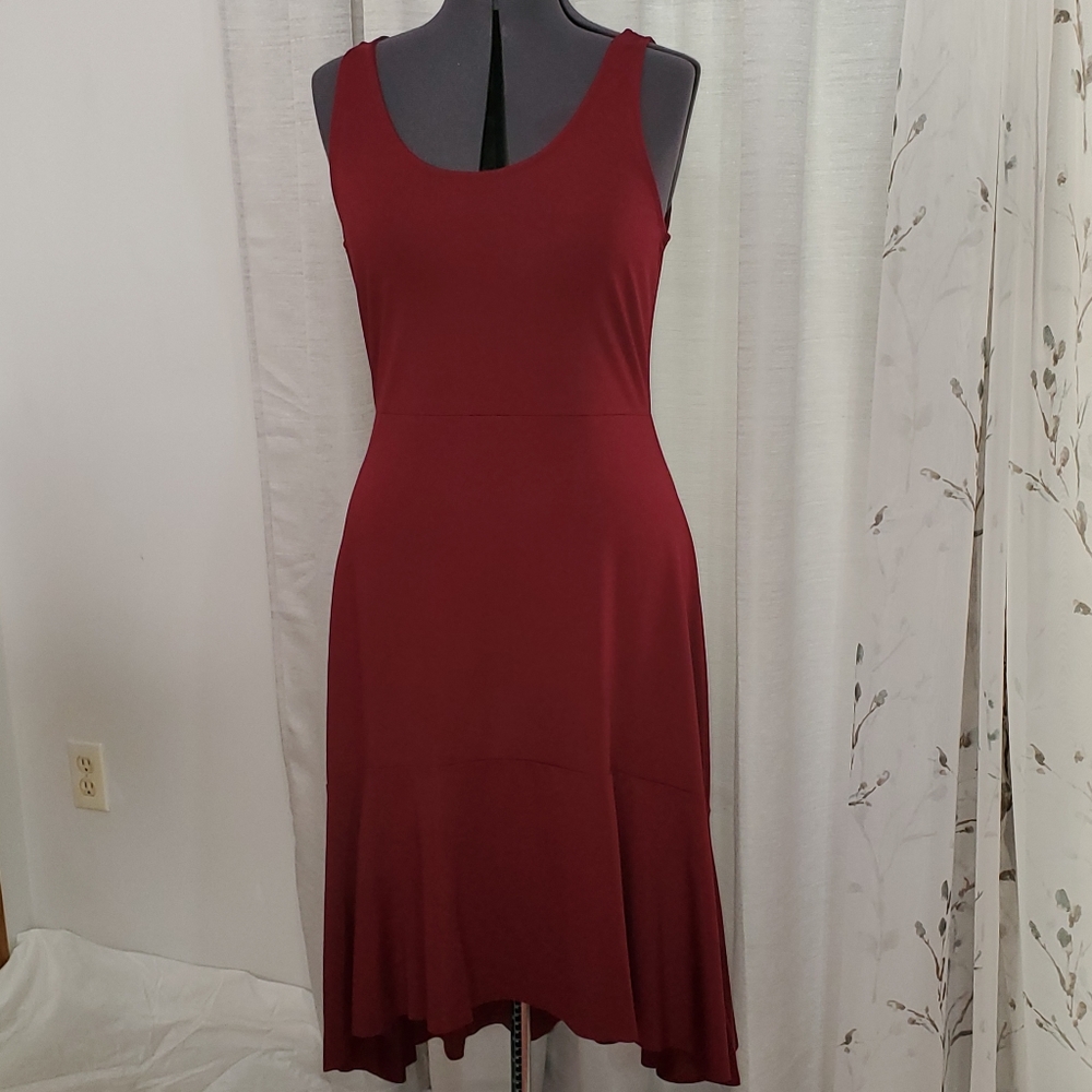 Gap Maroon High-Low Tank Dress, Size Large